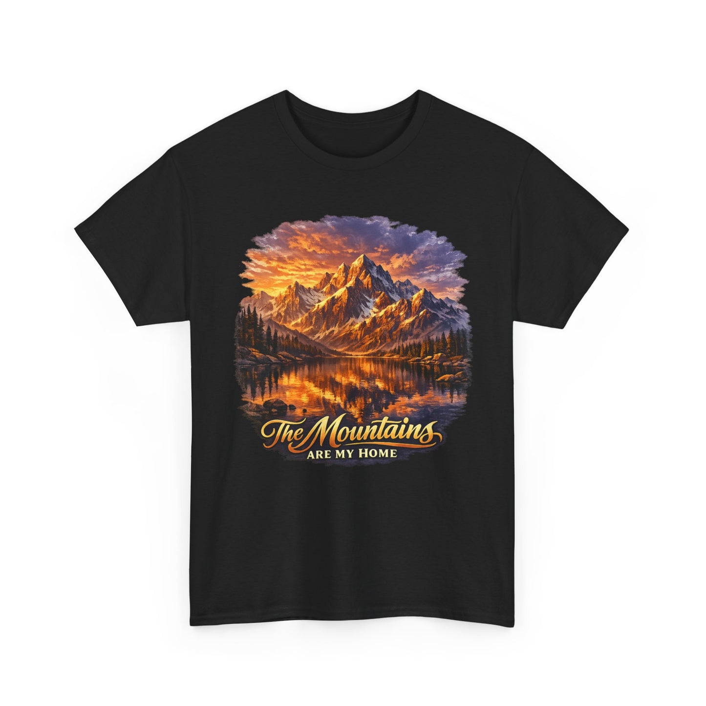 Mountain Landscape T-Shirt — "The Mountains Are My Home" Adventure Tee