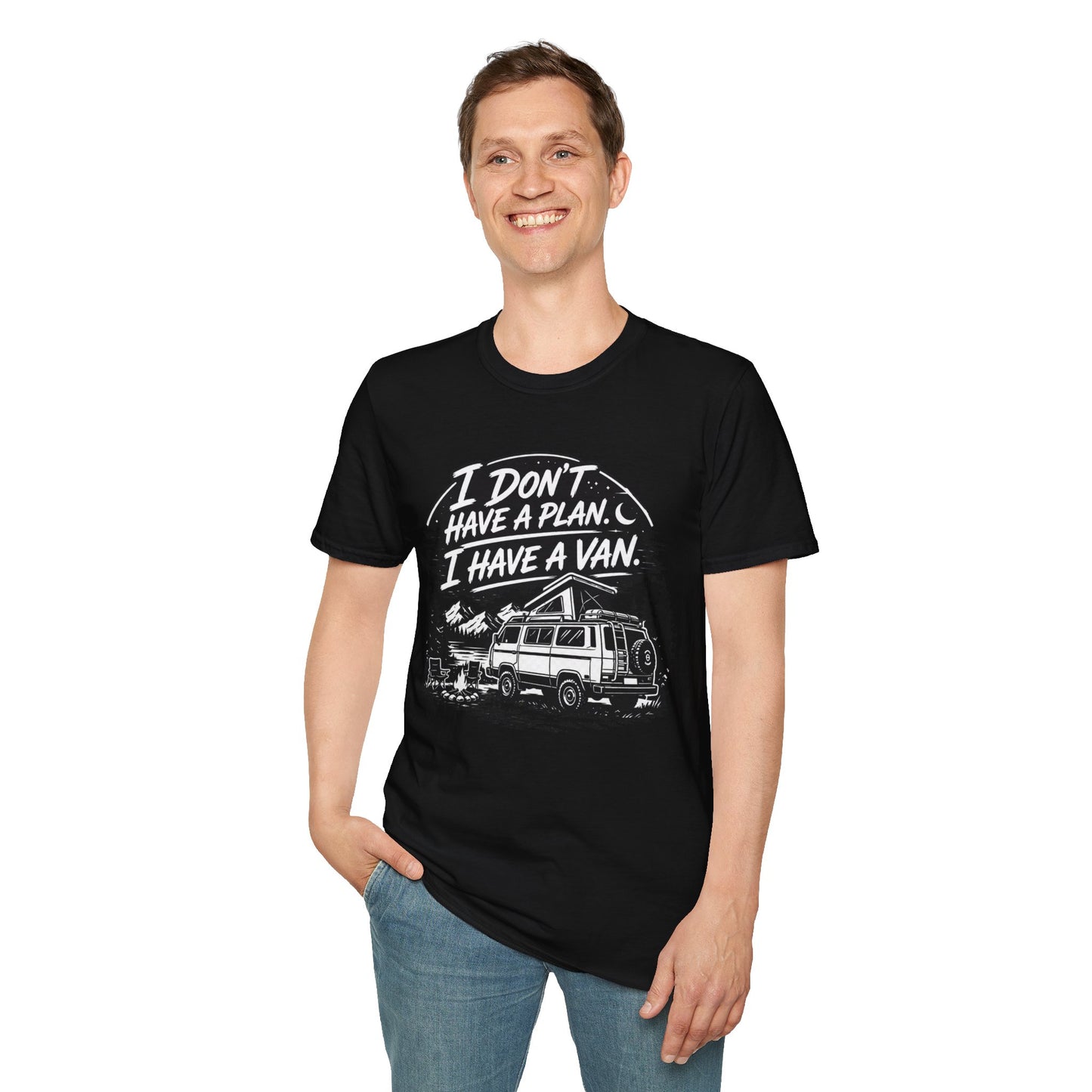 Van Life T-Shirt - "I Don't Have a Plan, I Have a Van" Adventure Tee