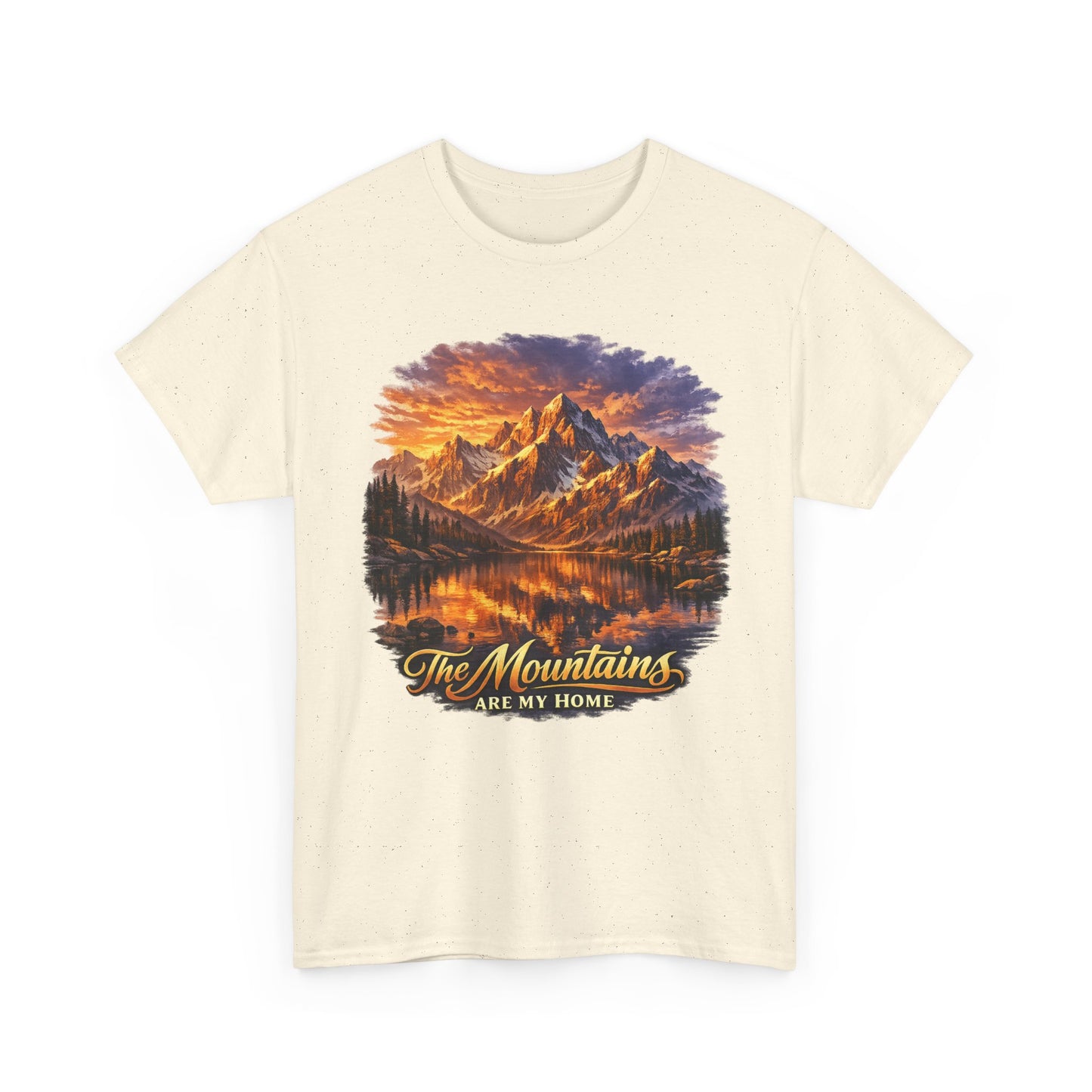 Mountain Landscape T-Shirt — "The Mountains Are My Home" Adventure Tee