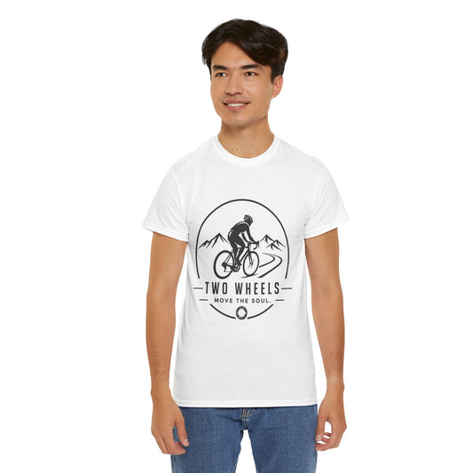 Two Wheels Move The Soul" — Cycling Motivation T-Shirt | Gift for Cyclists