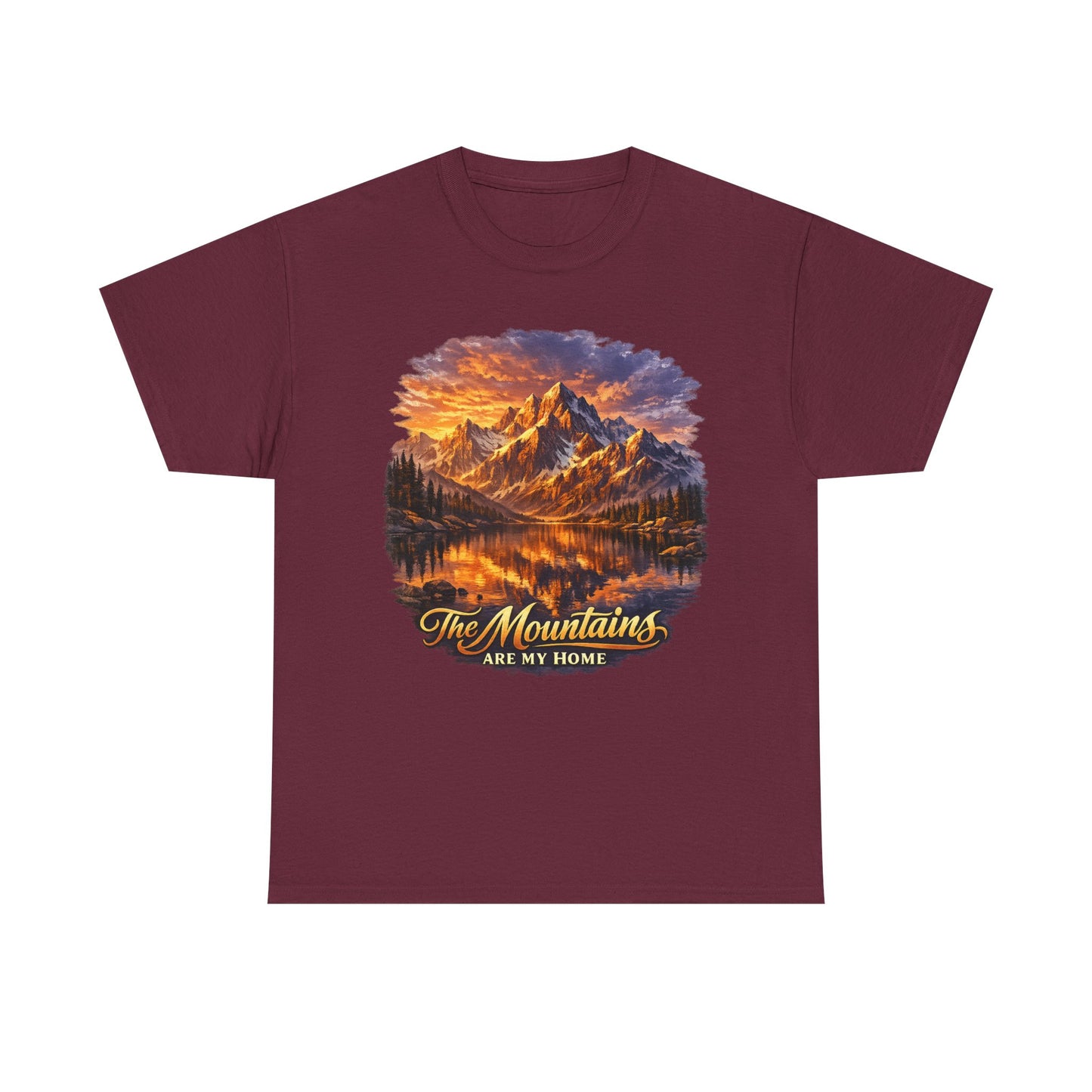 Mountain Landscape T-Shirt — "The Mountains Are My Home" Adventure Tee