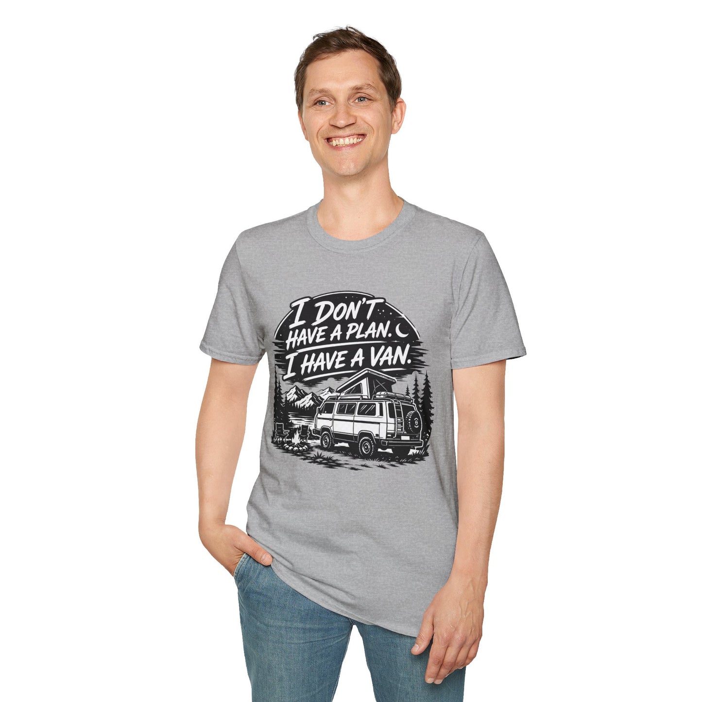 Van Life T-Shirt - "I Don't Have a Plan, I Have a Van" Adventure Tee