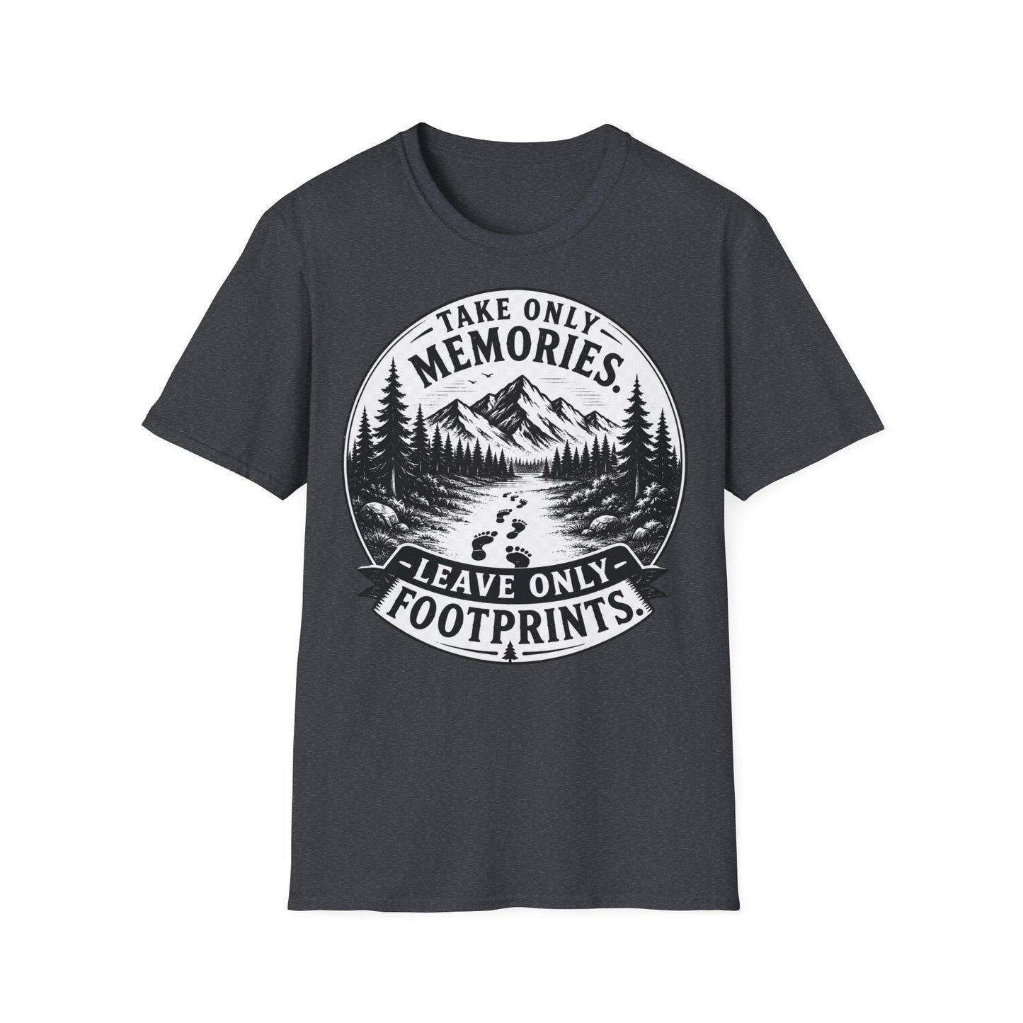 T-Shirt — Take Only Memories, Leave Only Footprints Mountain Hiking Tee