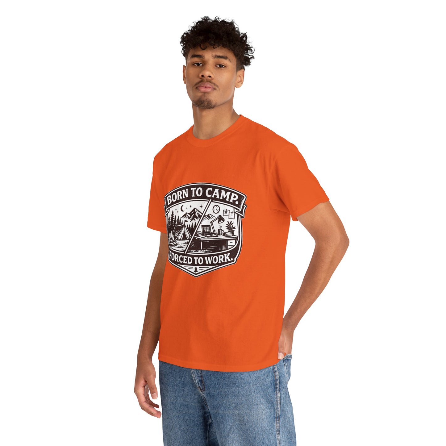 Born to Camp Badge T-Shirt — Camping Graphic Tee