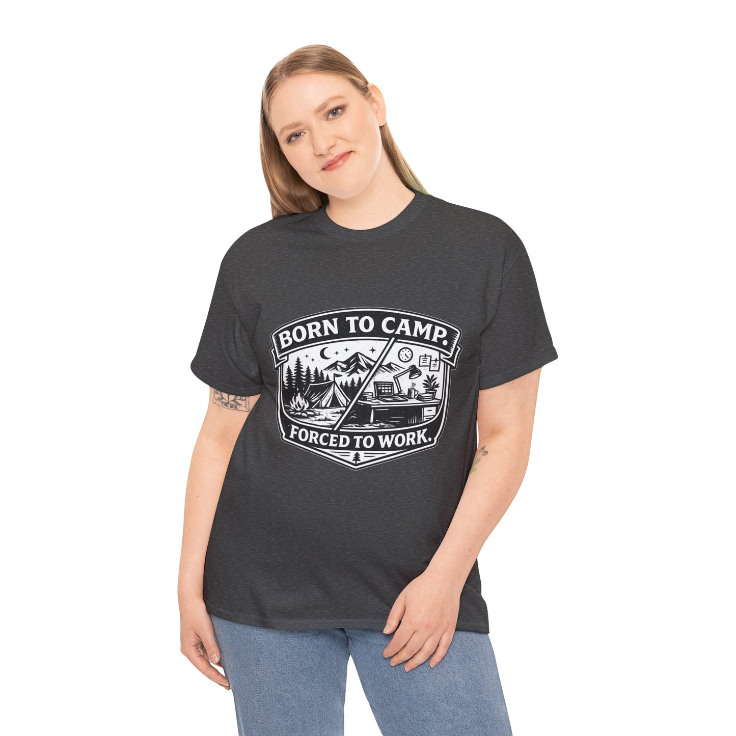 Born to Camp Badge T-Shirt — Camping Graphic Tee