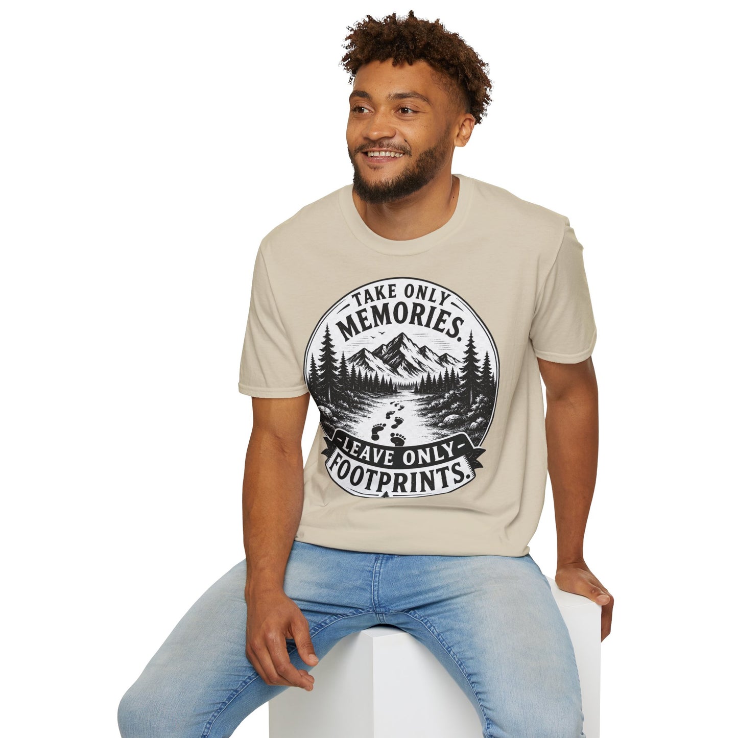 T-Shirt — Take Only Memories, Leave Only Footprints Mountain Hiking Tee