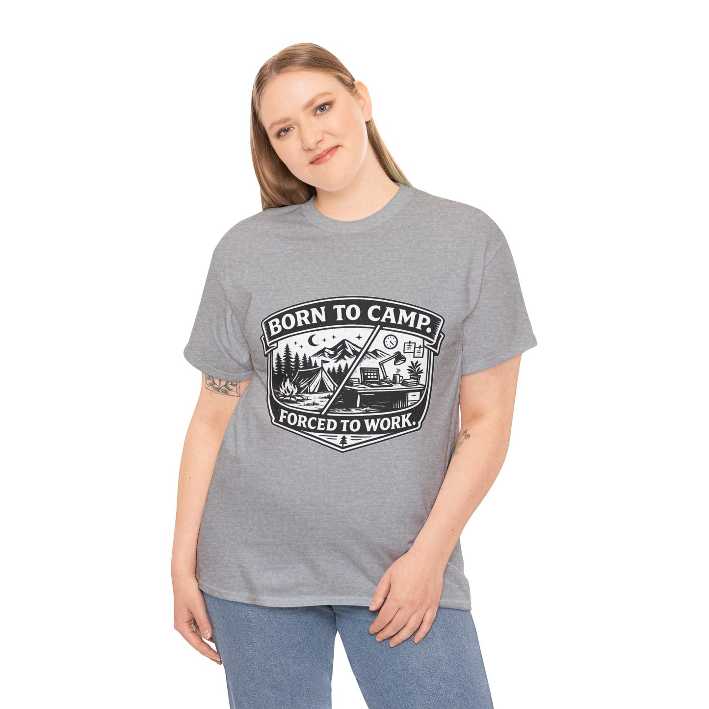 Born to Camp Badge T-Shirt — Camping Graphic Tee
