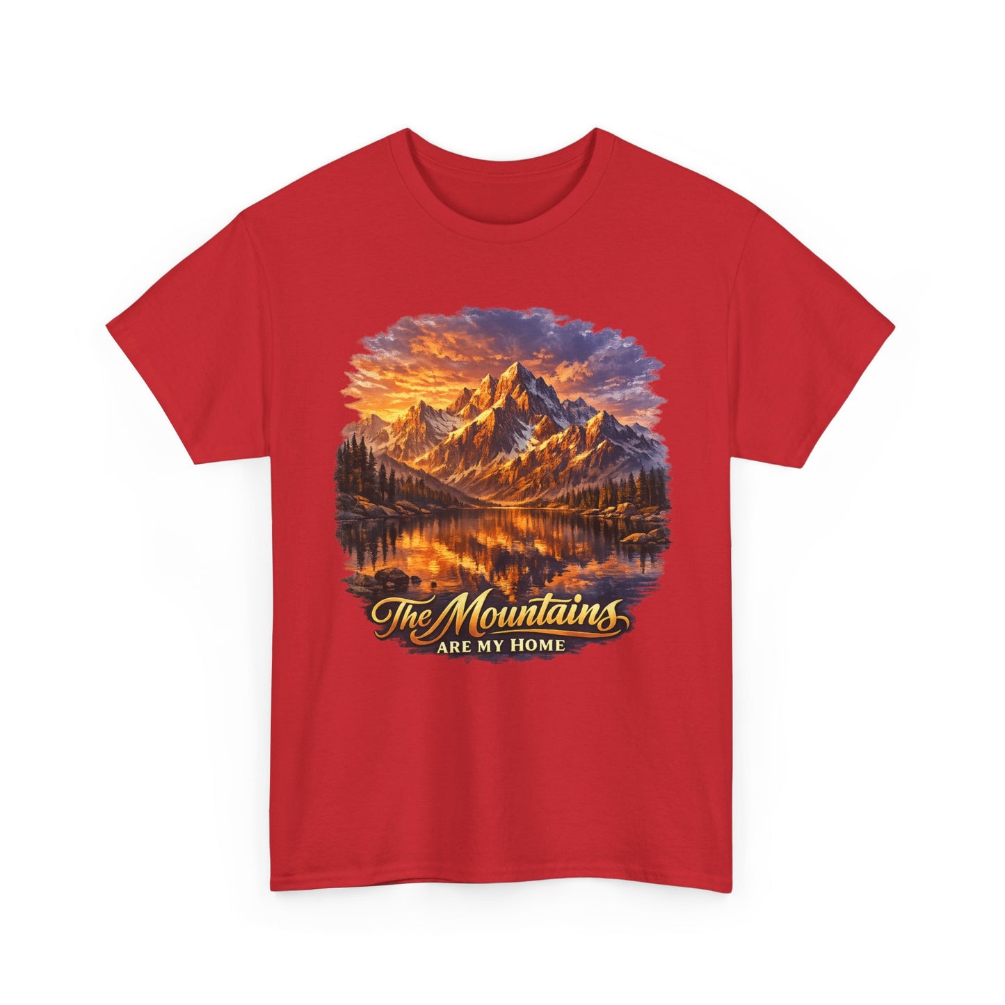 Mountain Landscape T-Shirt — "The Mountains Are My Home" Adventure Tee