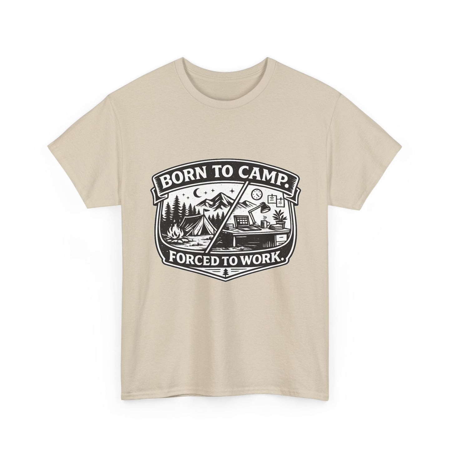 Born to Camp Badge T-Shirt — Camping Graphic Tee