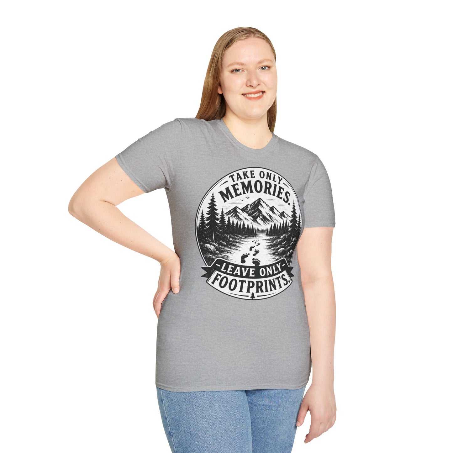 T-Shirt — Take Only Memories, Leave Only Footprints Mountain Hiking Tee