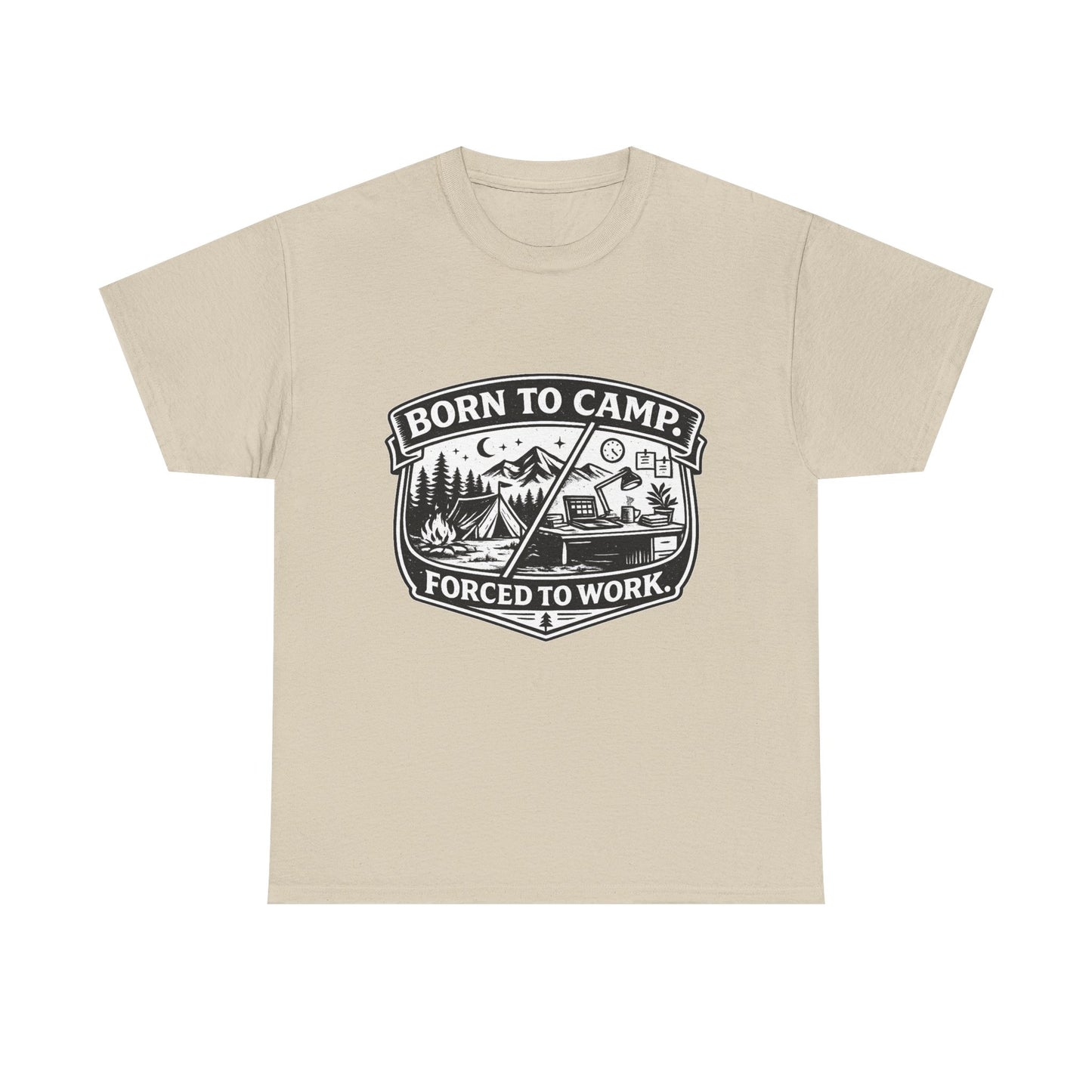 Born to Camp Badge T-Shirt — Camping Graphic Tee