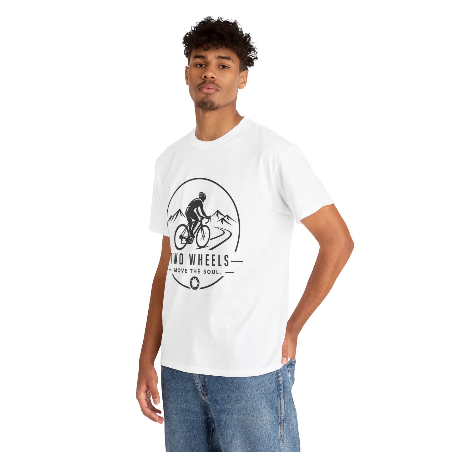 Two Wheels Move The Soul" — Cycling Motivation T-Shirt | Gift for Cyclists