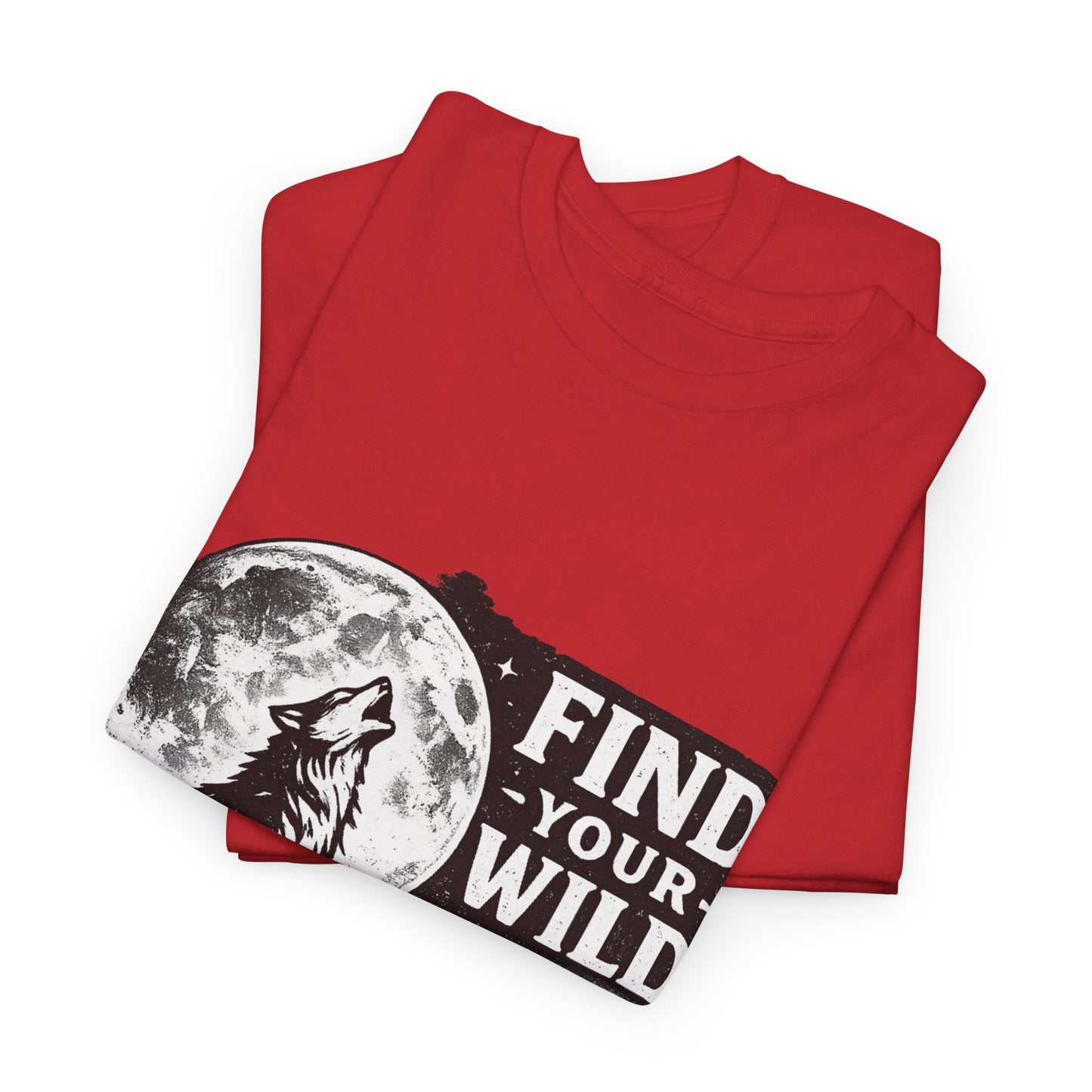 Find Your Wild Wolf T‑Shirt — Moonlit Nature Graphic Tee for Outdoor Lovers