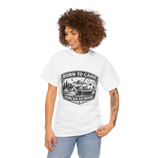 Born to Camp Badge T-Shirt — Camping Graphic Tee