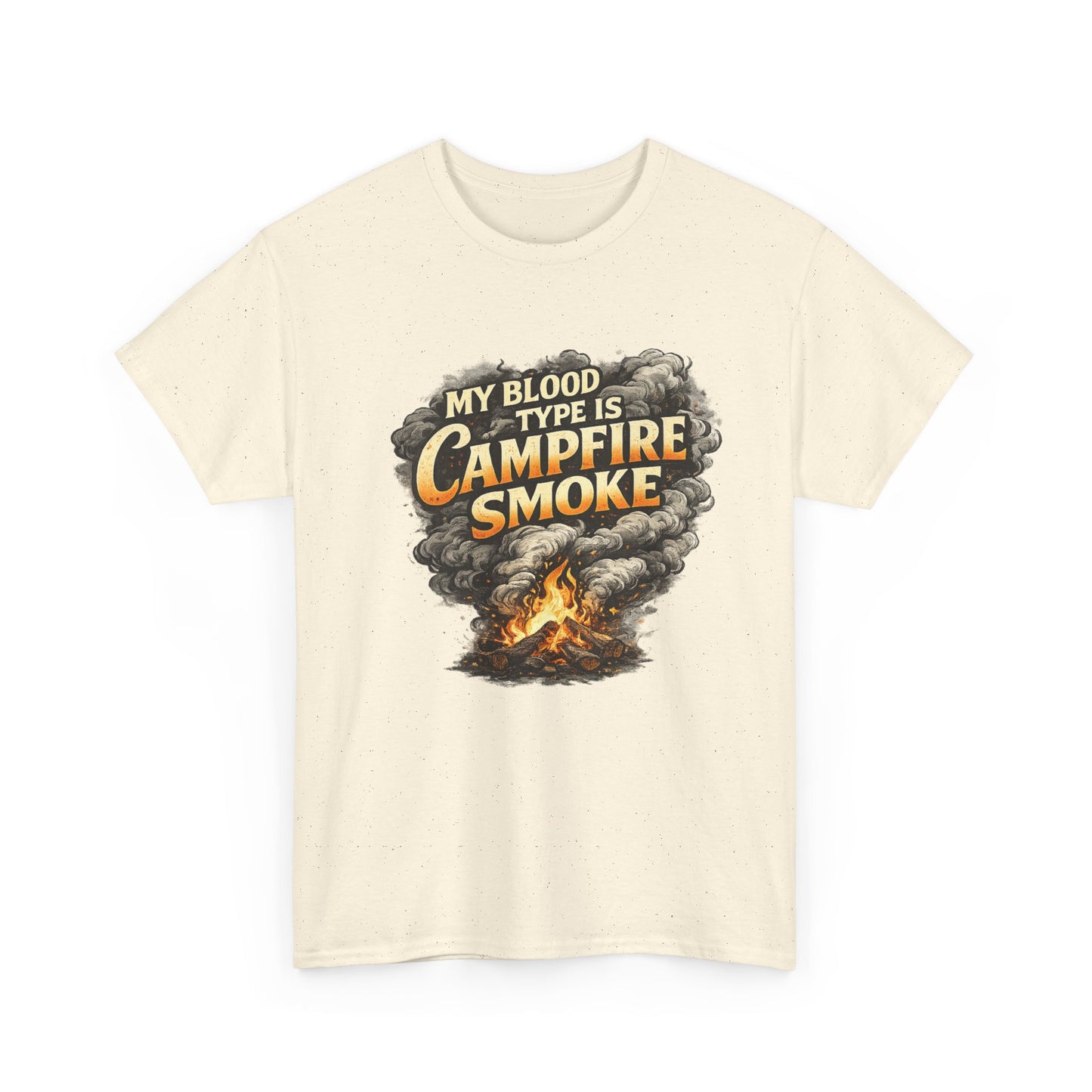 Campfire Smoke T-Shirt — "My Blood Type Is Campfire Smoke" Graphic Tee