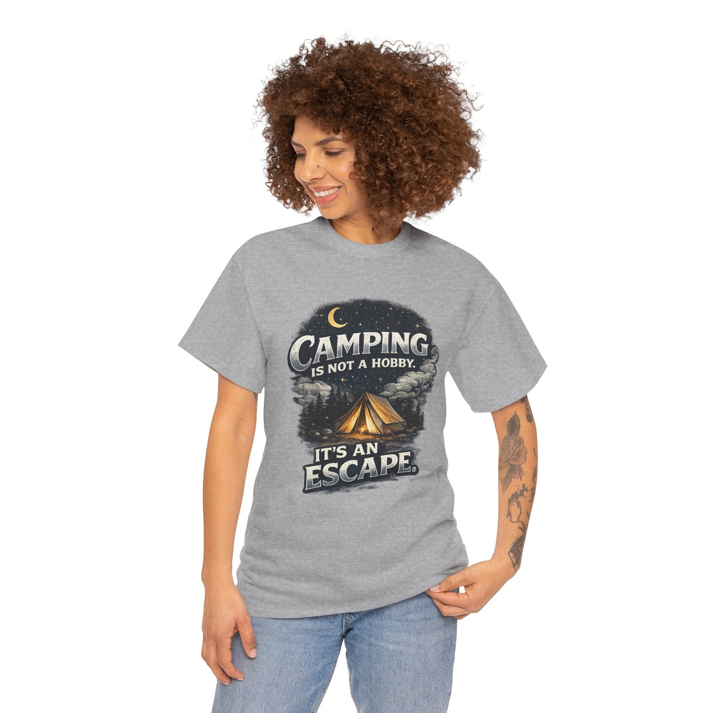 Camping Is Not A Hobby Tee – Outdoor Adventure Tent Escape T-Shirt