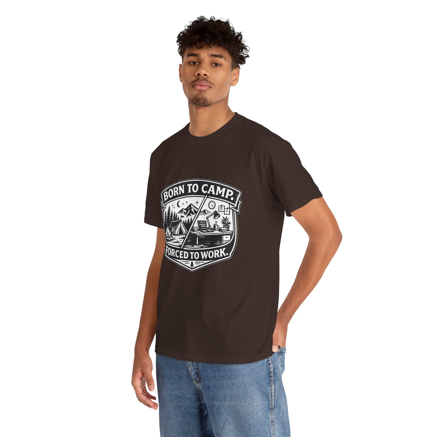 Born to Camp Badge T-Shirt — Camping Graphic Tee