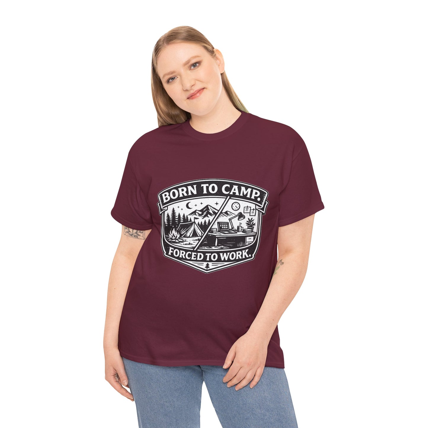 Born to Camp Badge T-Shirt — Camping Graphic Tee