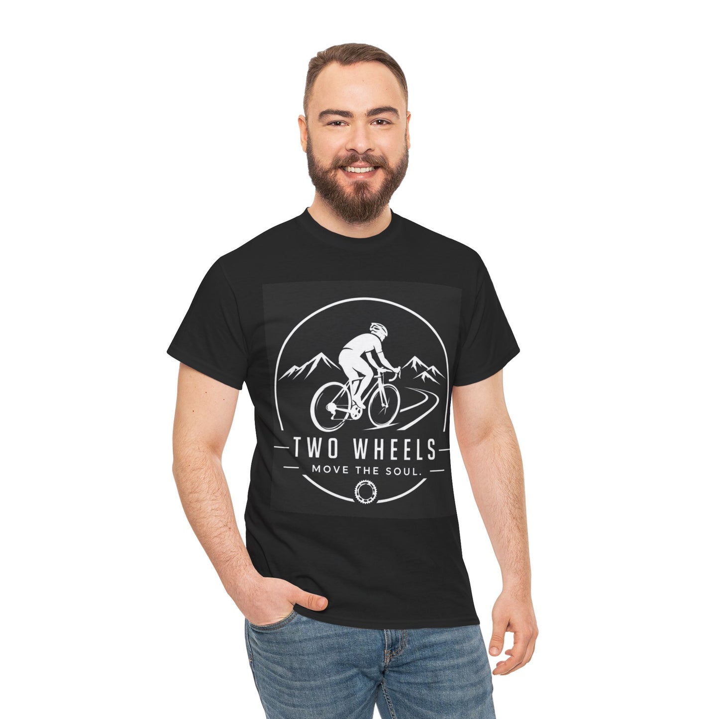 Two Wheels Move The Soul" — Cycling Motivation T-Shirt | Gift for Cyclists