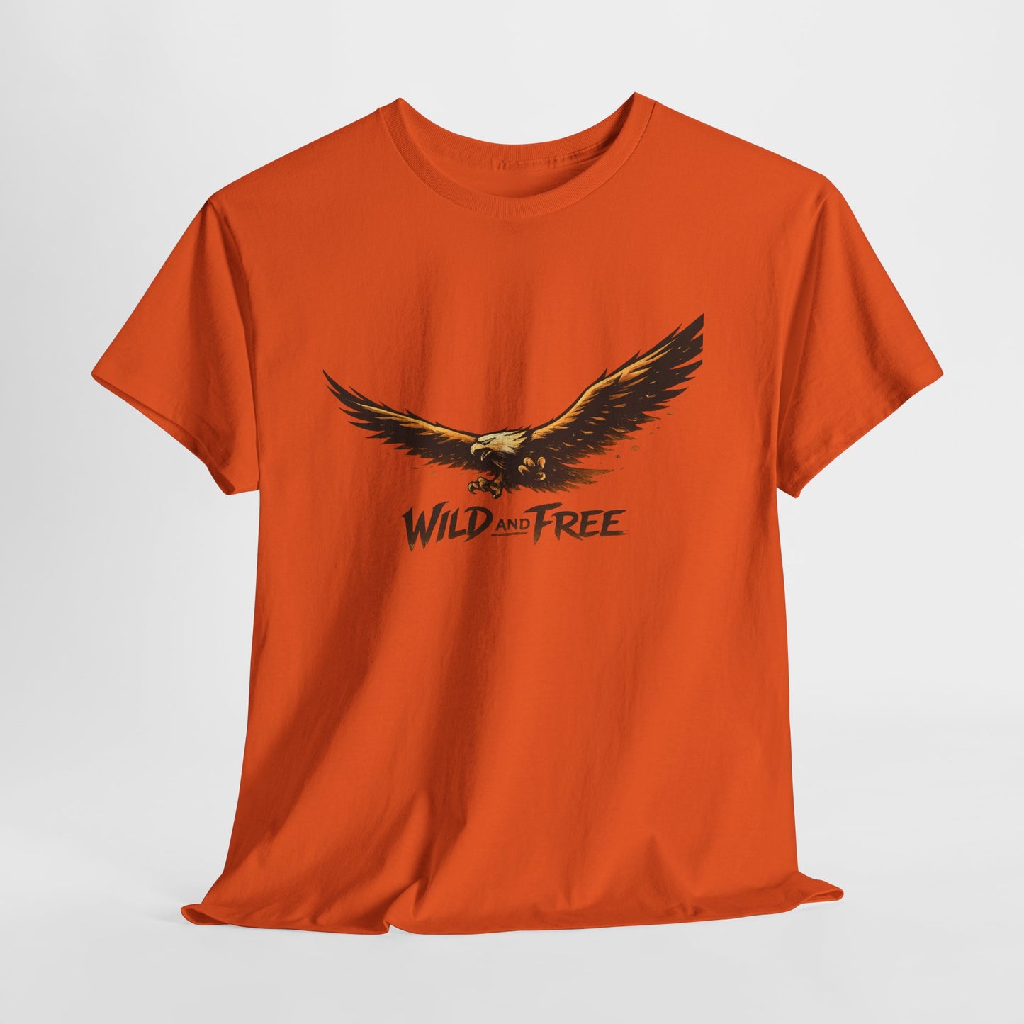Wild and Free Eagle Shirt for Men Women – Vintage Eagle Graphic Tee Freedom Nature Outdoor T-Shirt