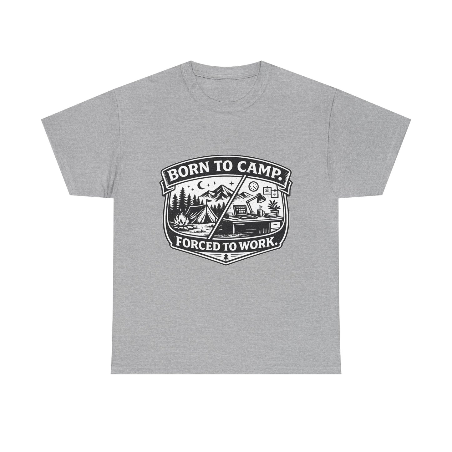 Born to Camp Badge T-Shirt — Camping Graphic Tee