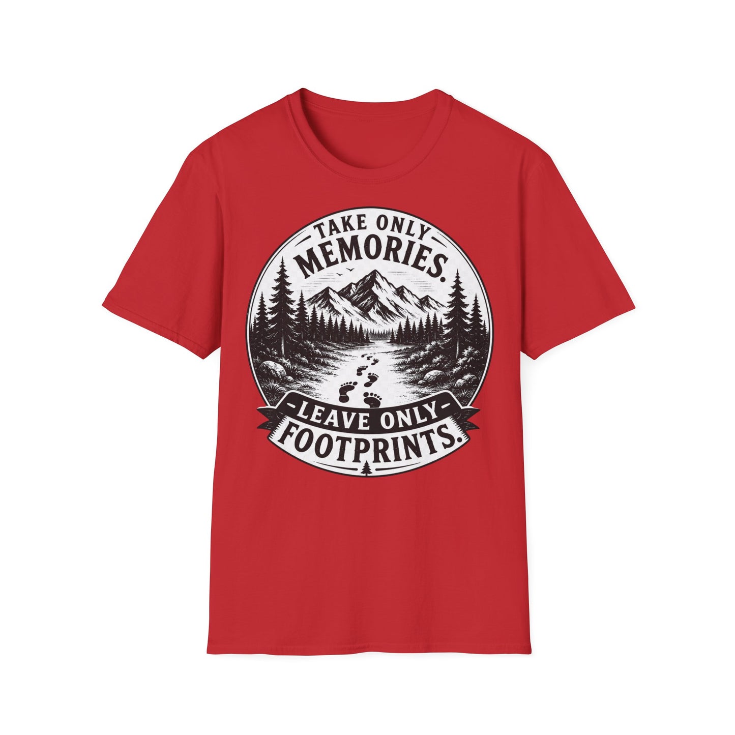 T-Shirt — Take Only Memories, Leave Only Footprints Mountain Hiking Tee
