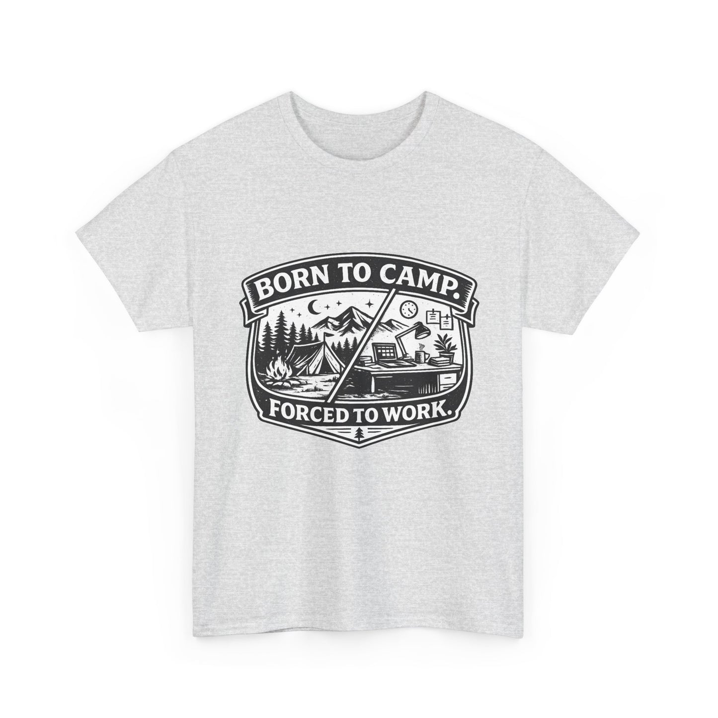 Born to Camp Badge T-Shirt — Camping Graphic Tee