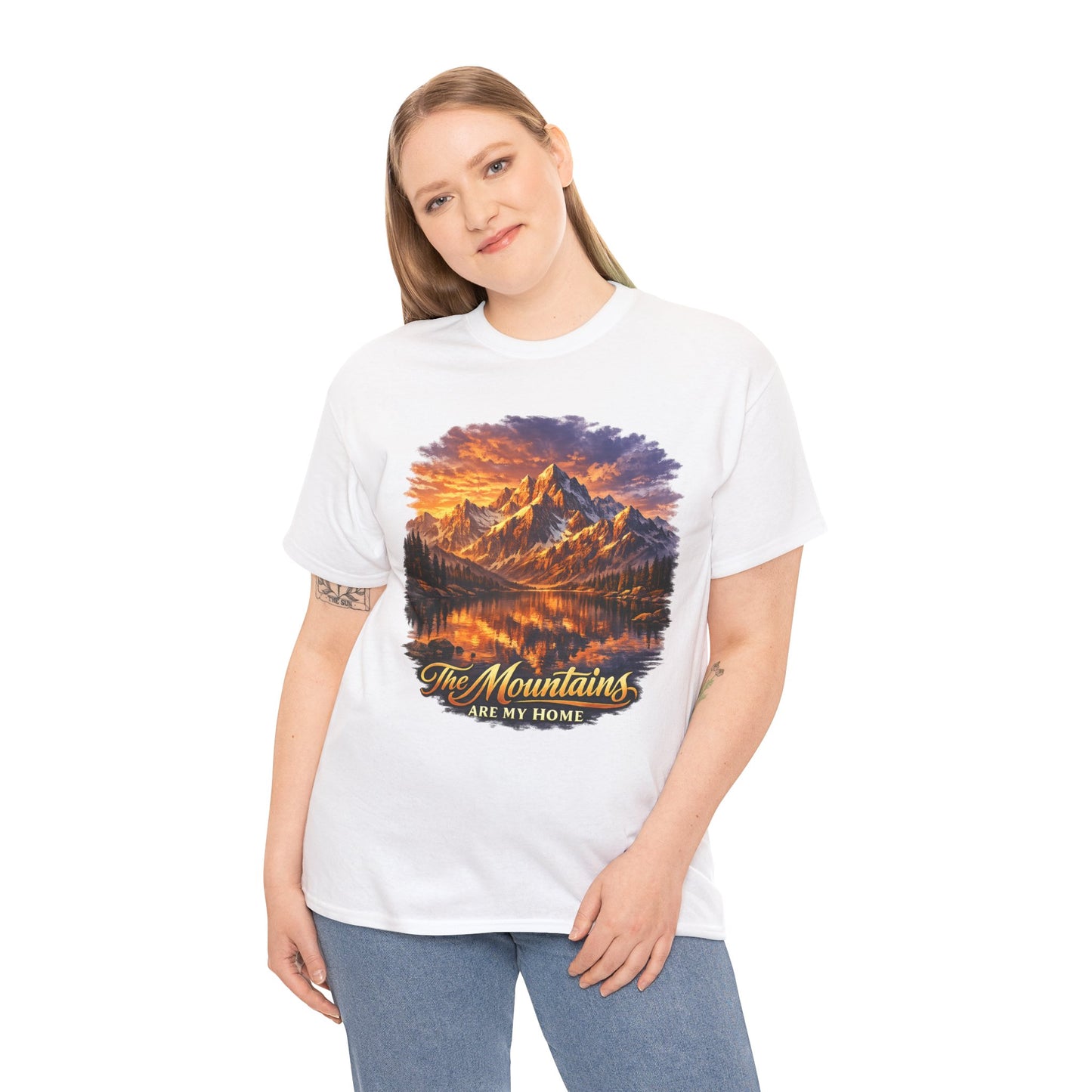 Mountain Landscape T-Shirt — "The Mountains Are My Home" Adventure Tee