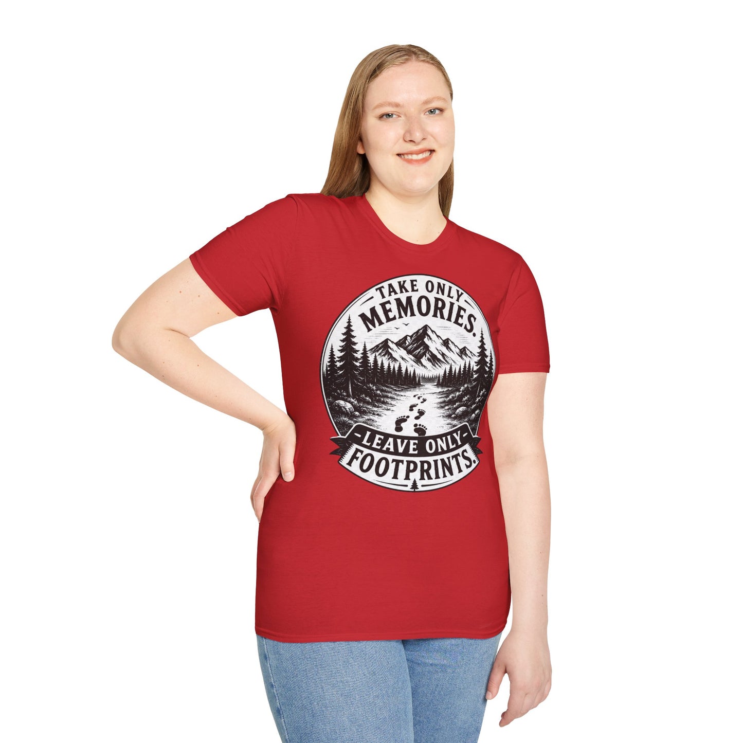 T-Shirt — Take Only Memories, Leave Only Footprints Mountain Hiking Tee