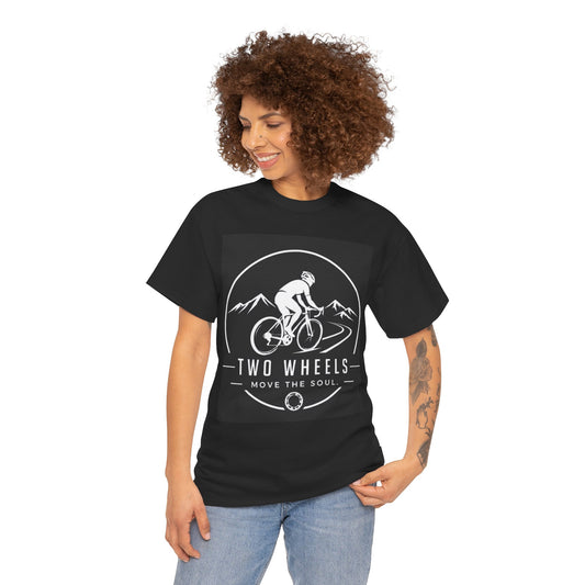 Two Wheels Move The Soul" — Cycling Motivation T-Shirt | Gift for Cyclists
