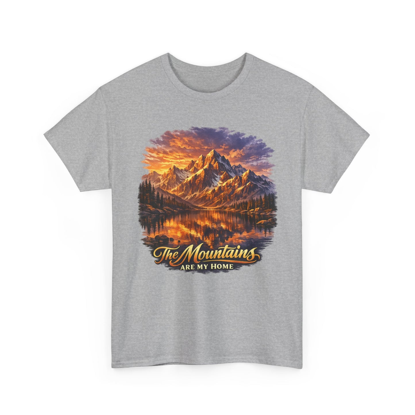 Mountain Landscape T-Shirt — "The Mountains Are My Home" Adventure Tee