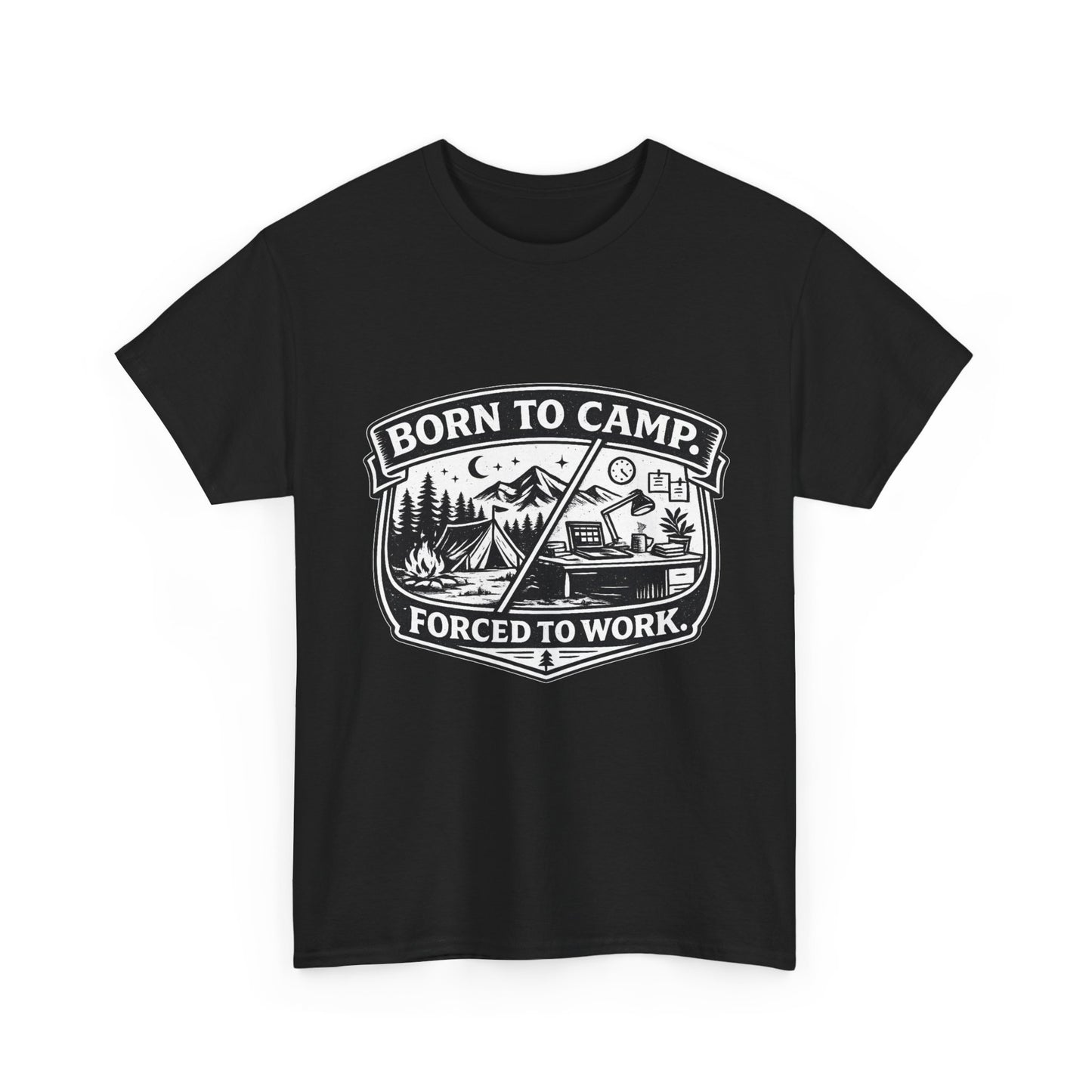 Born to Camp Badge T-Shirt — Camping Graphic Tee