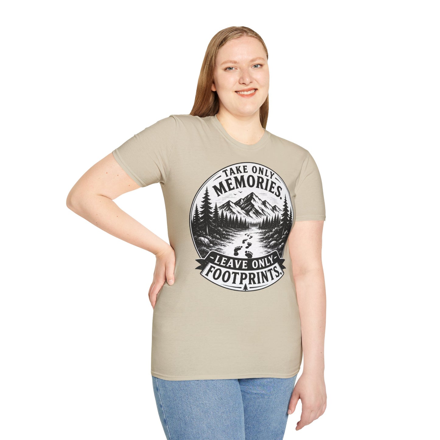 T-Shirt — Take Only Memories, Leave Only Footprints Mountain Hiking Tee