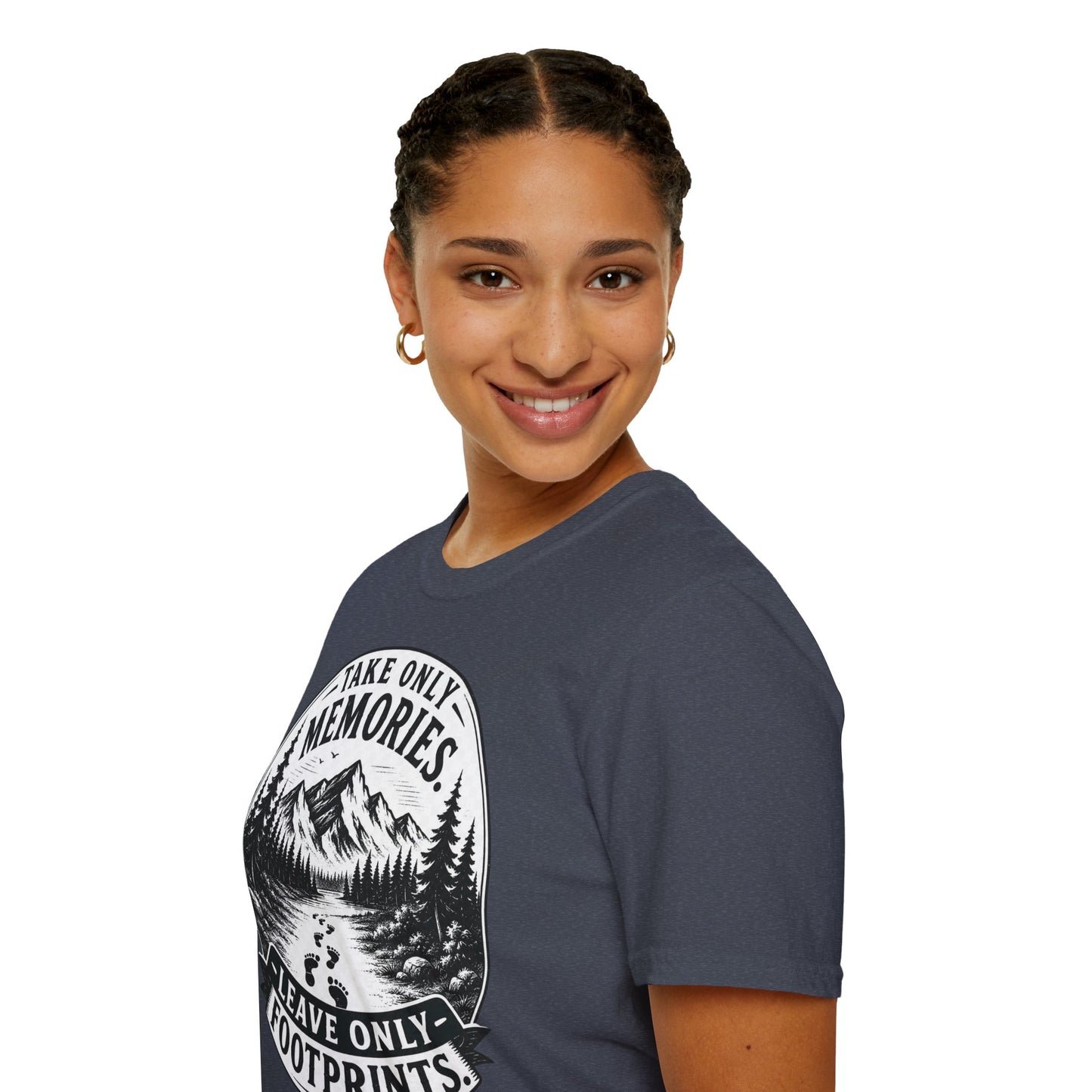 T-Shirt — Take Only Memories, Leave Only Footprints Mountain Hiking Tee