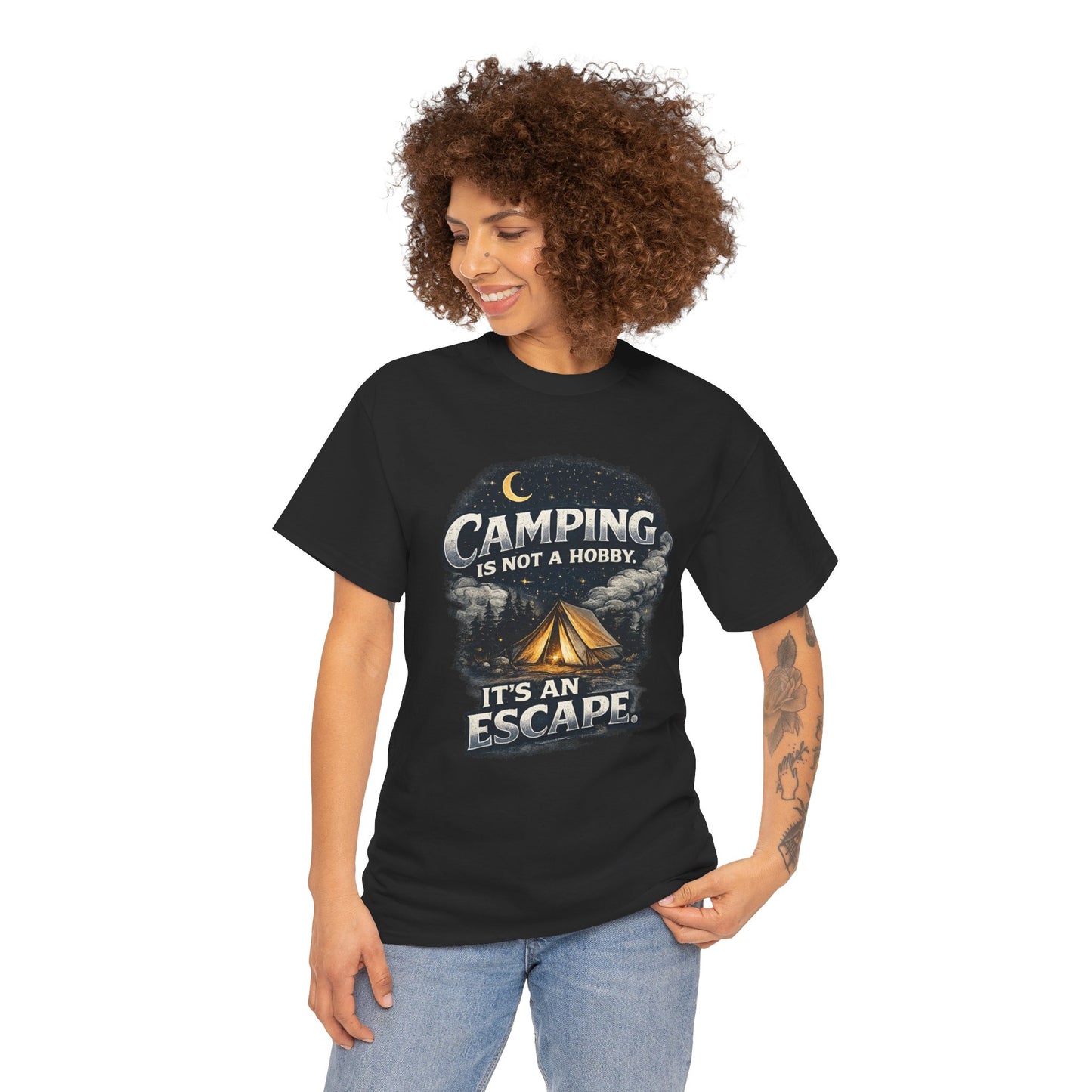 Camping Is Not A Hobby Tee – Outdoor Adventure Tent Escape T-Shirt