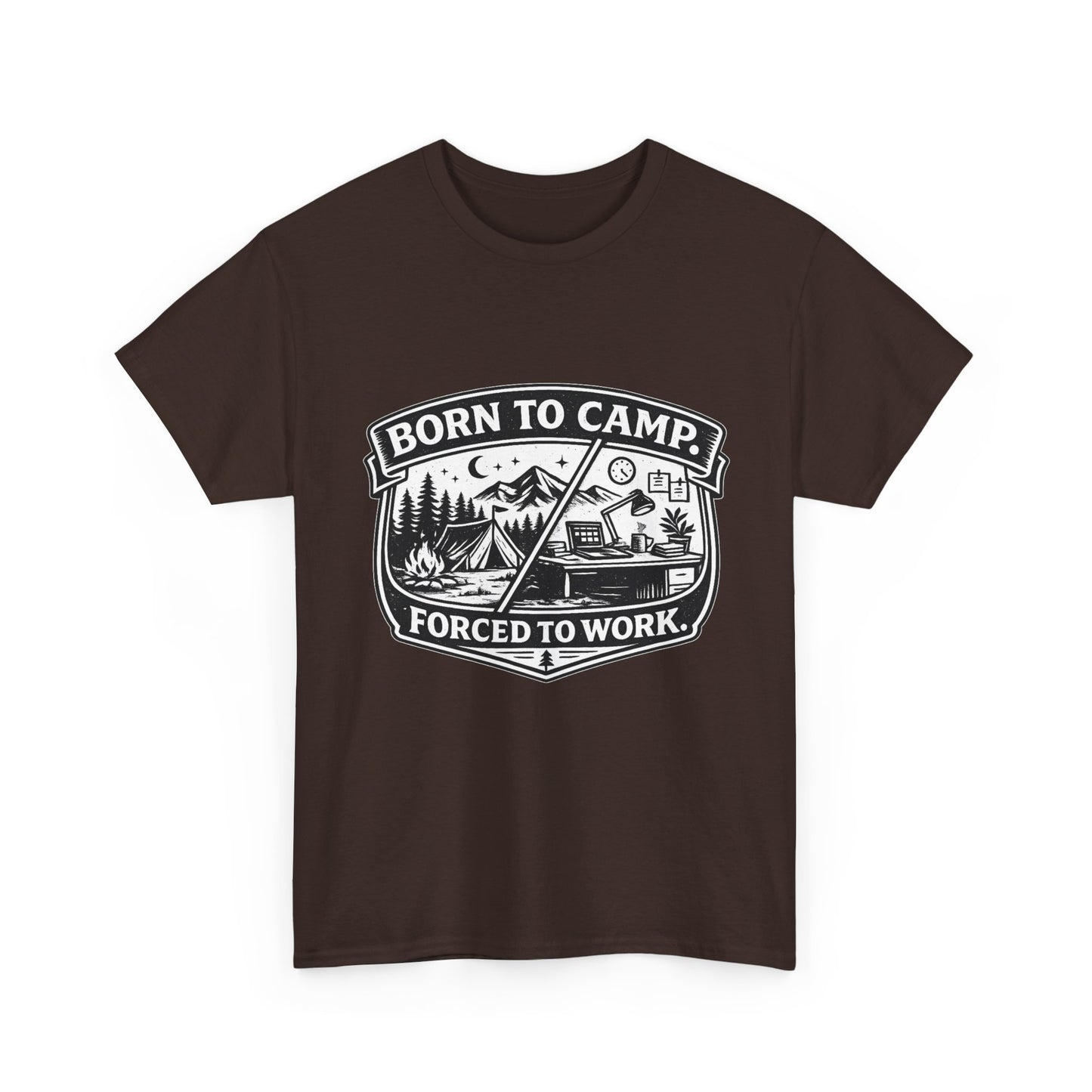 Born to Camp Badge T-Shirt — Camping Graphic Tee
