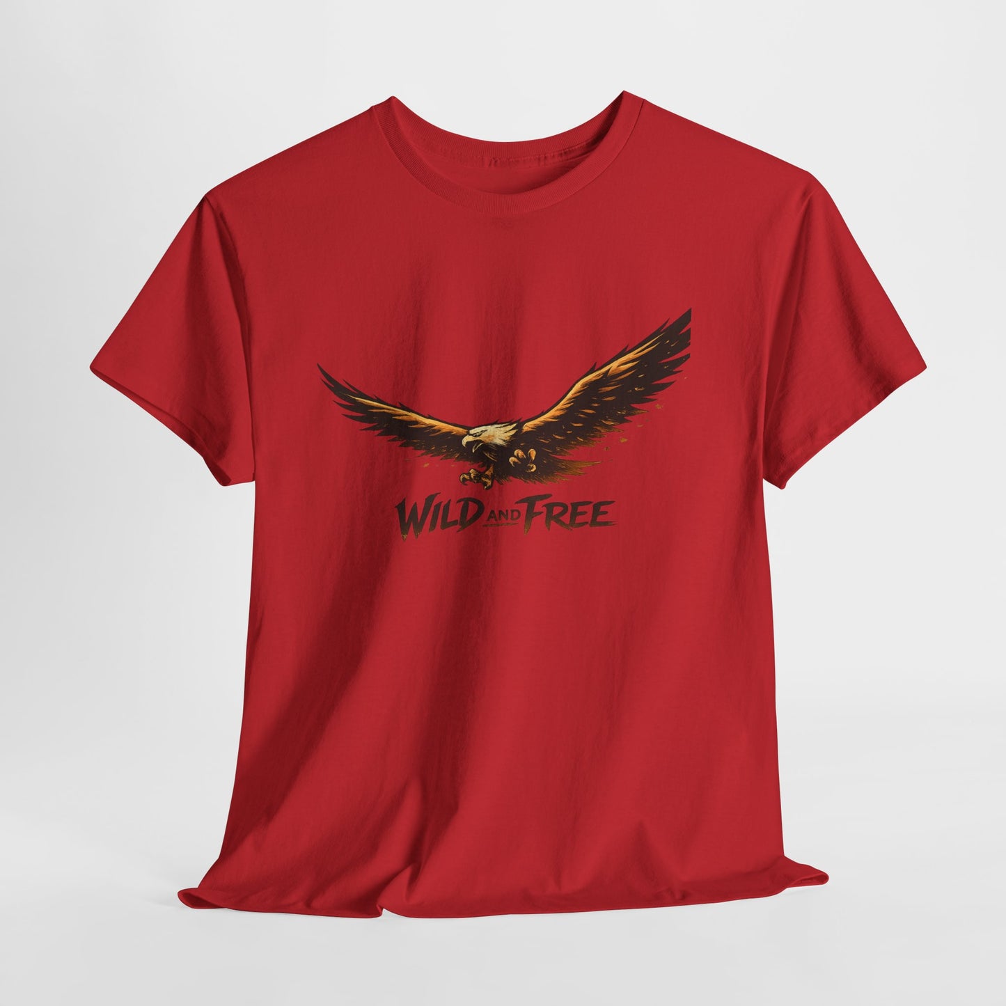 Wild and Free Eagle Shirt for Men Women – Vintage Eagle Graphic Tee Freedom Nature Outdoor T-Shirt