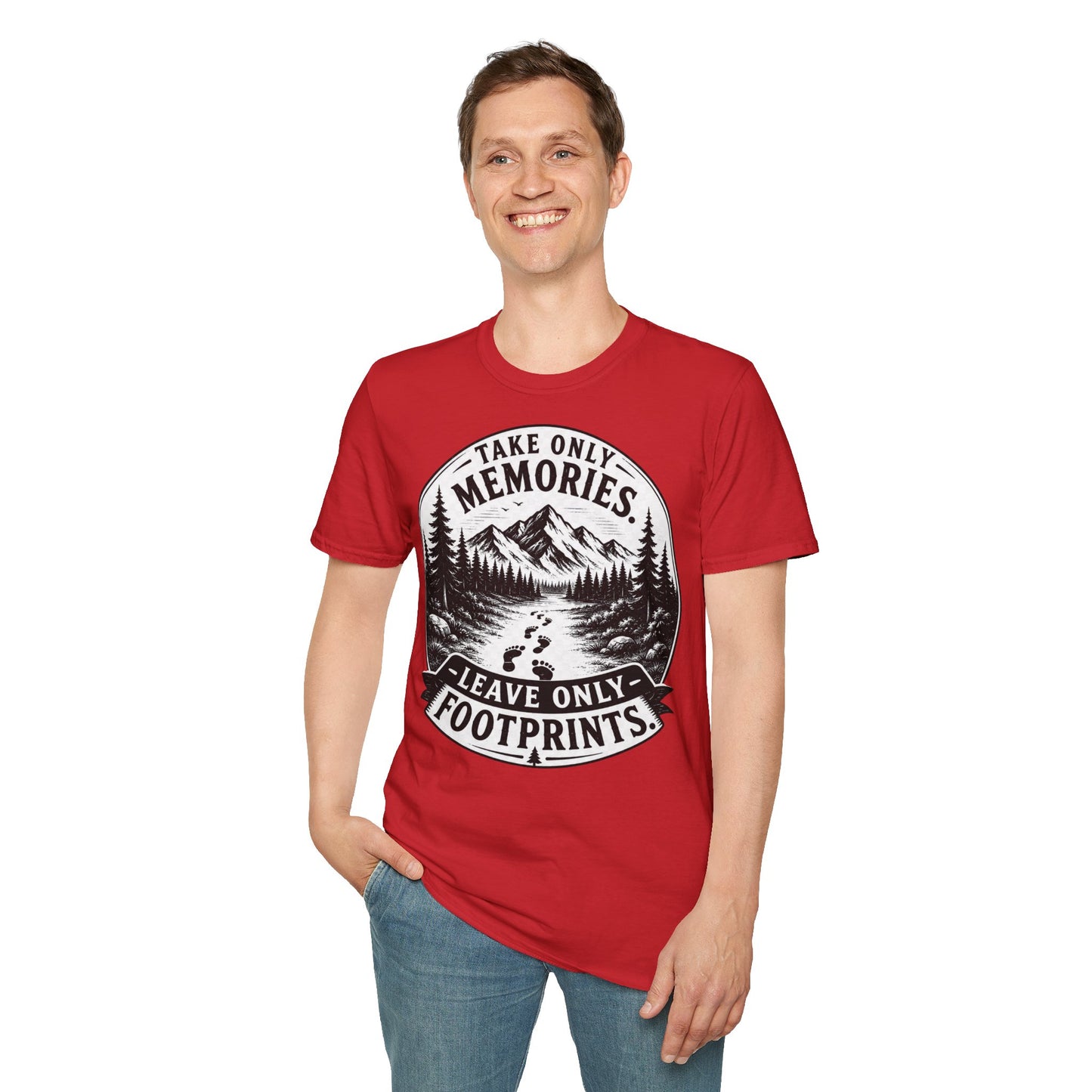 T-Shirt — Take Only Memories, Leave Only Footprints Mountain Hiking Tee