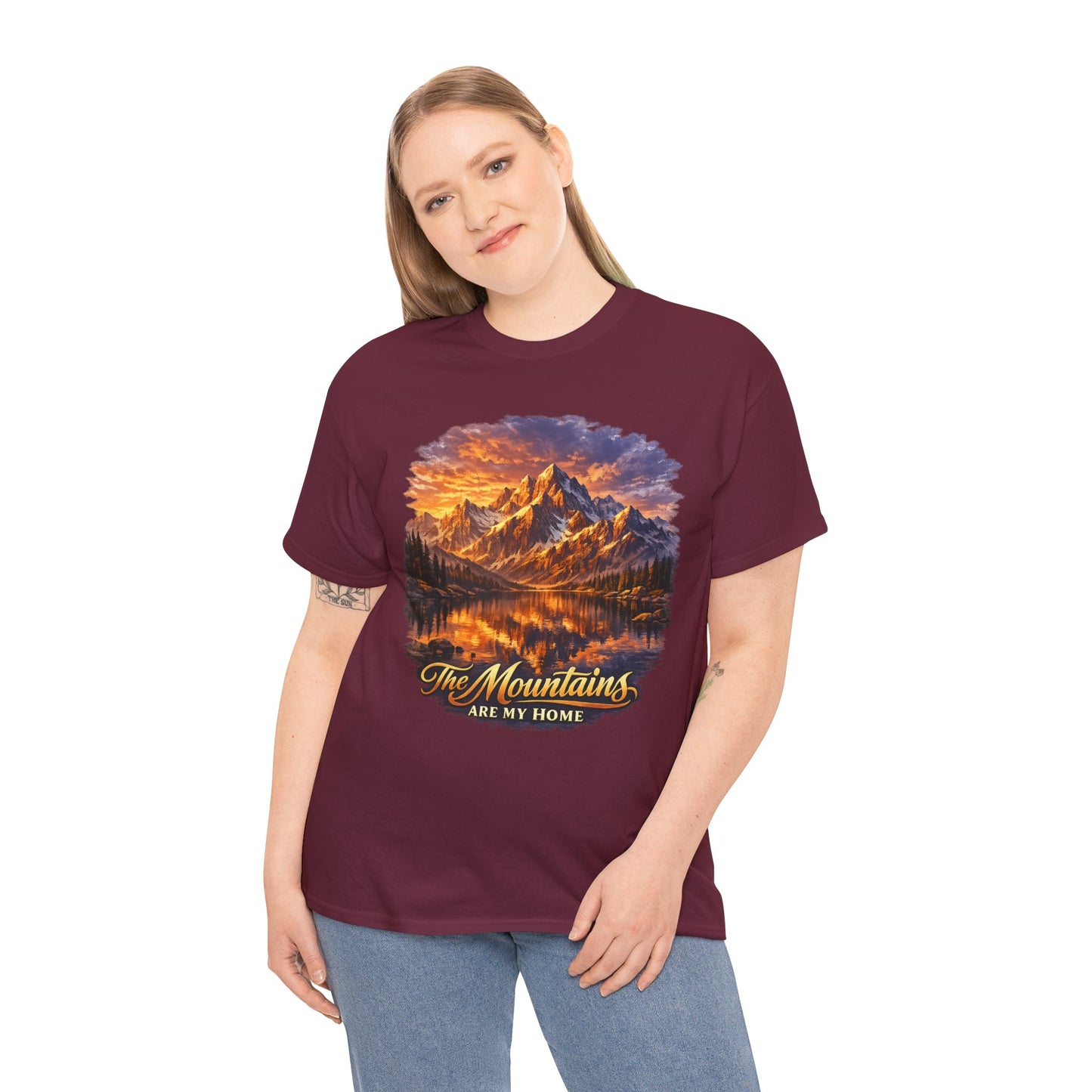 Mountain Landscape T-Shirt — "The Mountains Are My Home" Adventure Tee