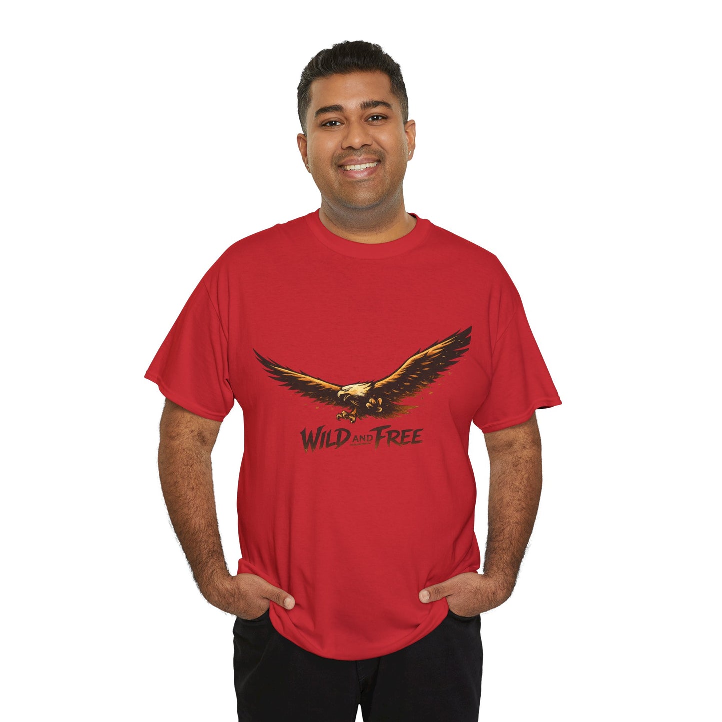 Wild and Free Eagle Shirt for Men Women – Vintage Eagle Graphic Tee Freedom Nature Outdoor T-Shirt