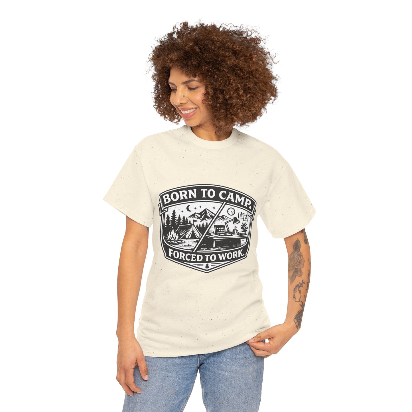 Born to Camp Badge T-Shirt — Camping Graphic Tee