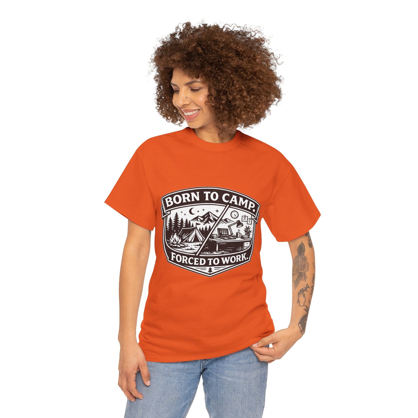 Born to Camp Badge T-Shirt — Camping Graphic Tee
