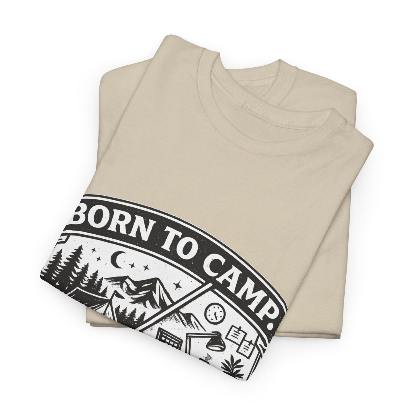 Born to Camp Badge T-Shirt — Camping Graphic Tee
