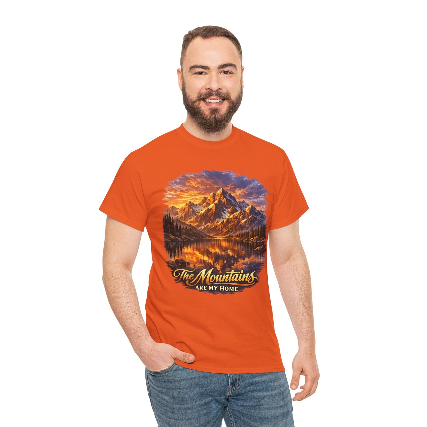 Mountain Landscape T-Shirt — "The Mountains Are My Home" Adventure Tee