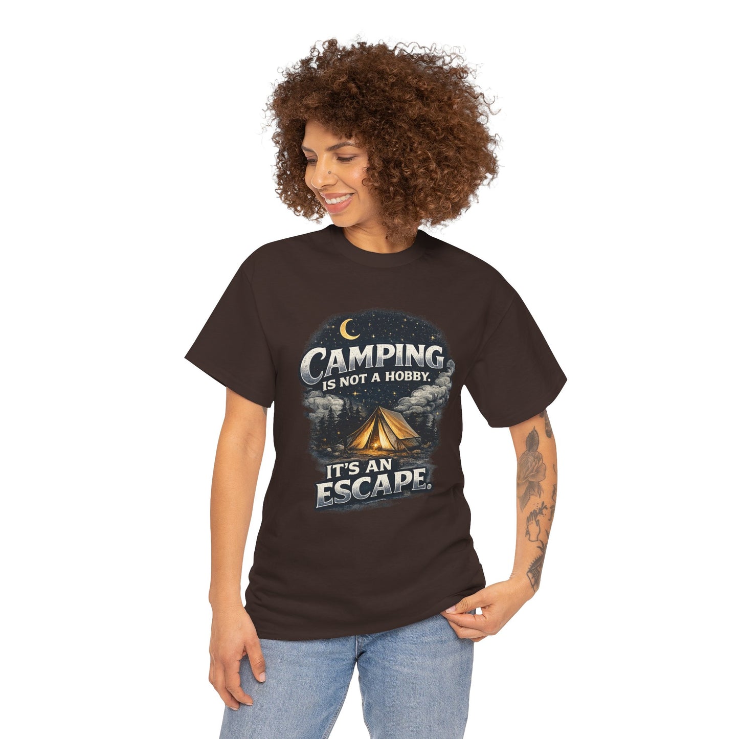 Camping Is Not A Hobby Tee – Outdoor Adventure Tent Escape T-Shirt