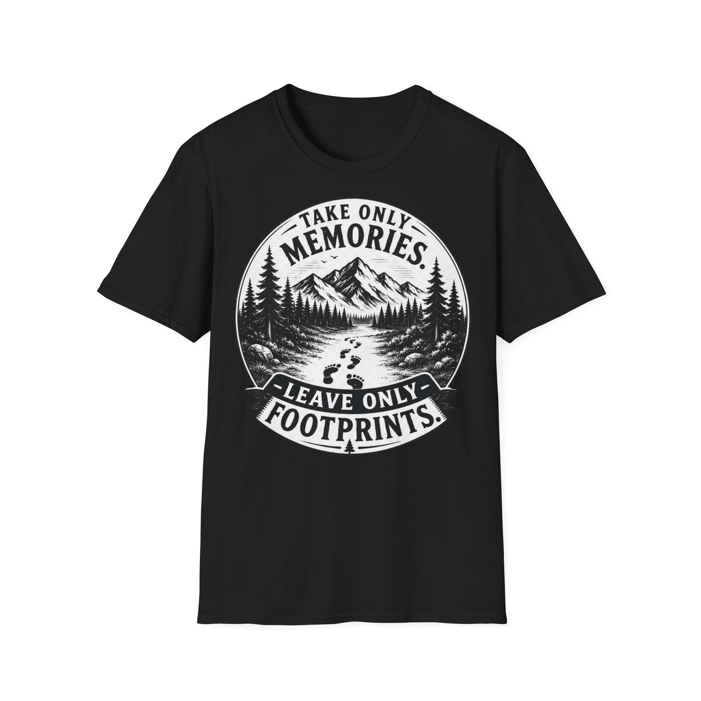 T-Shirt — Take Only Memories, Leave Only Footprints Mountain Hiking Tee