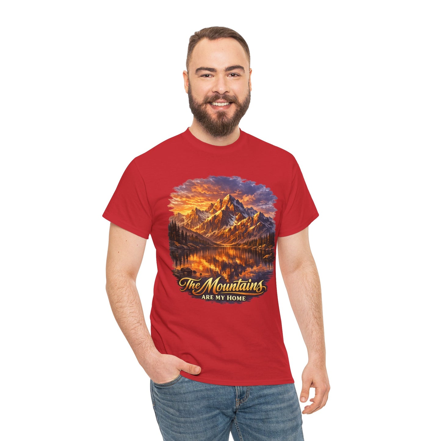 Mountain Landscape T-Shirt — "The Mountains Are My Home" Adventure Tee