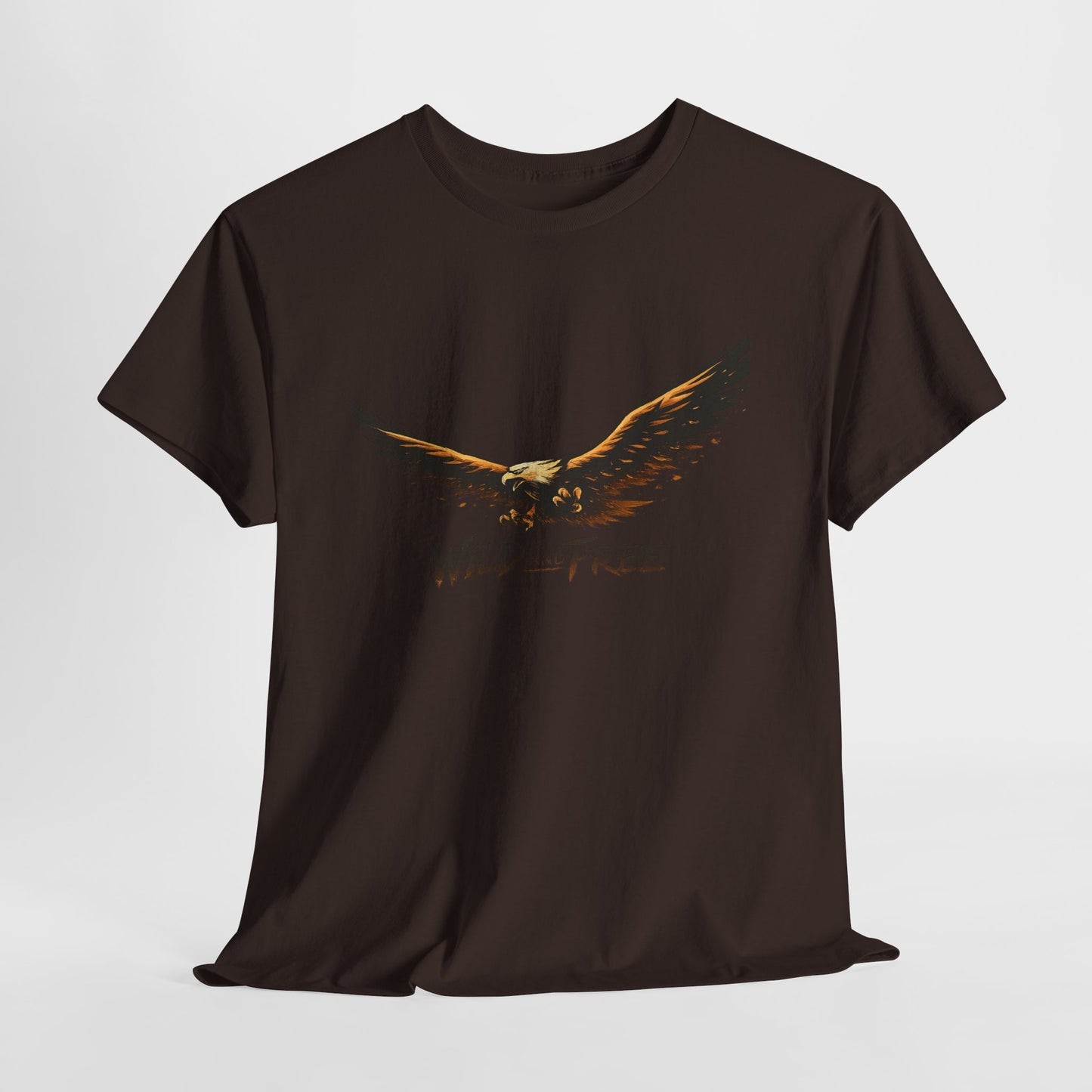 Wild and Free Eagle Shirt for Men Women – Vintage Eagle Graphic Tee Freedom Nature Outdoor T-Shirt