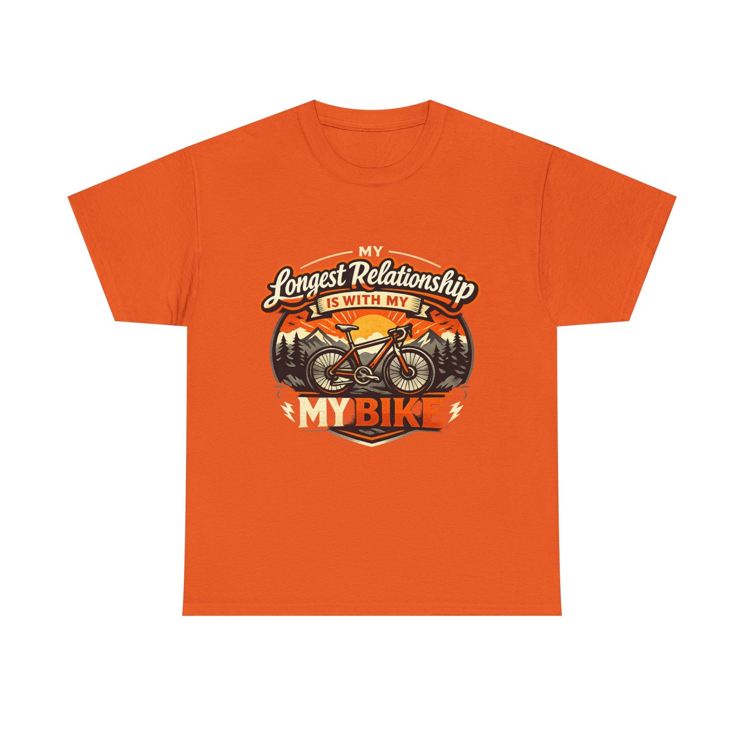 My Longest Relationship Is With My Bike — Funny Cycling T-Shirt | Gift for Cyclists