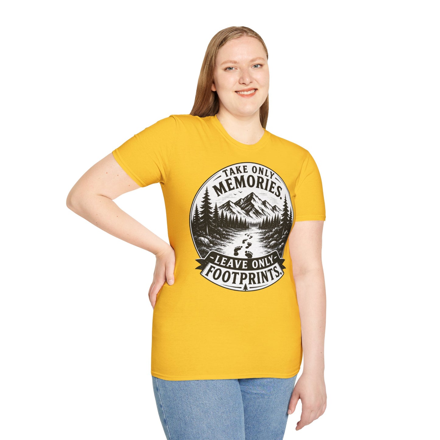 T-Shirt — Take Only Memories, Leave Only Footprints Mountain Hiking Tee